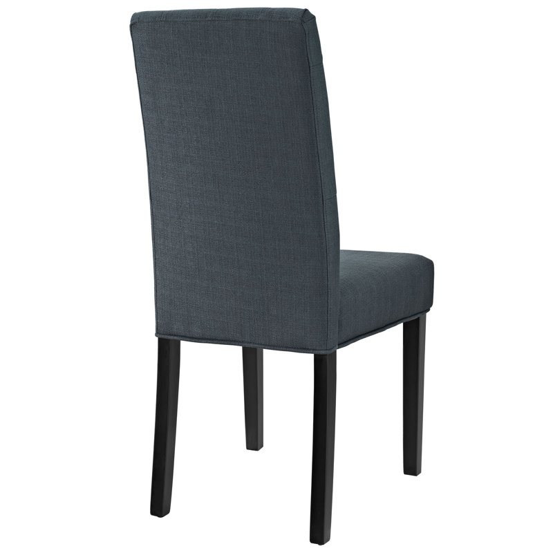 Chaise parsons capitonnée et capitonnée en blanc, Gris