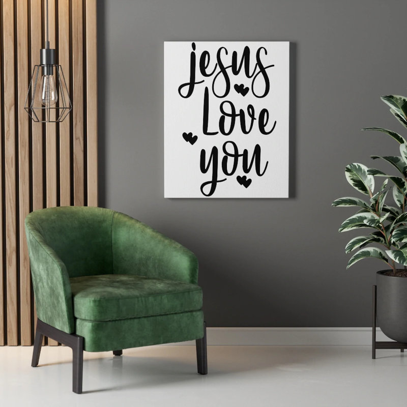 Jesus Loves You - Wrapped Canvas Print, 36cm H x 28cm W