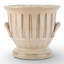 Cream Ceramic Planter With Ribbed Design