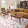 Insect Floral Area Rugs Modern Accent Carpet with Non-Slip Backing, Stain-Resistant Low Pile Floor Cover, Machine Washable Ultra-Soft Indoor Mat for Living Room, Bedroom, Kitchen