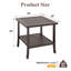  Metal 2-Tier Outdoor Table, 19" Square Outdoor Side Table for Many Occasions, Weather-Resistant Outdoor Coffee Table-109423124