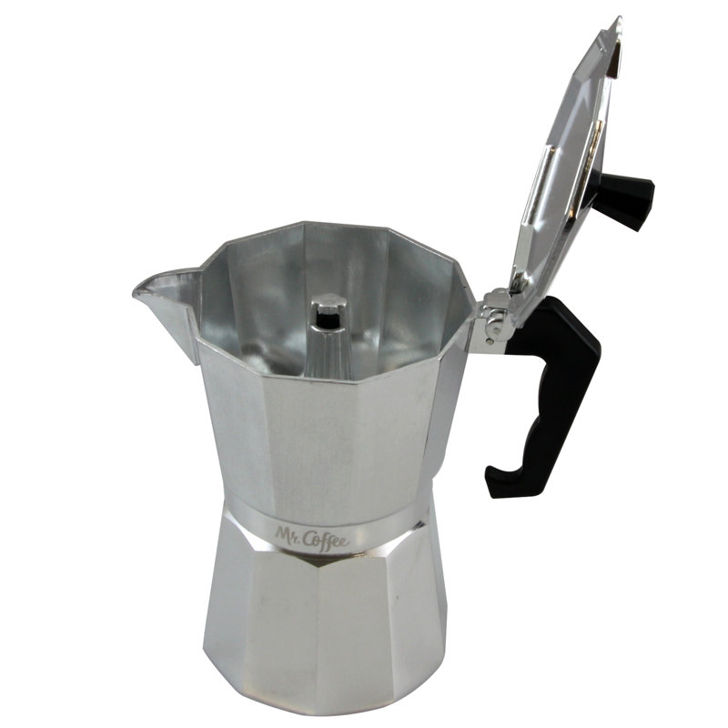 Gibson Mr. Coffee Brixia 6-Cup Aluminum Stovetop Espresso Maker