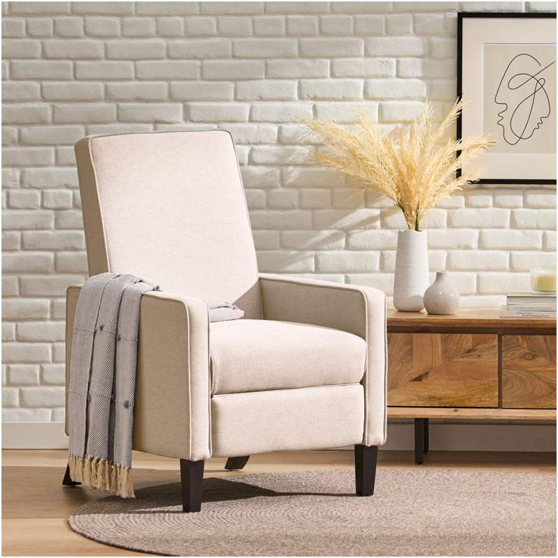 Chaise à dossier minimaliste en tissu beige Minimalist