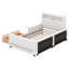 Lit plateforme tapissier avec tiroir, bande lumineuse à DEL et port USB-420675930-420675924