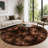 Ebern Designs Soft Fluffy Tie-Dyed Light Coffee Shag Area Rug for Living Room Bedroom Nursery Kids Room-1164655166-1164655153