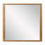 Miroir de commode Sery, cadre en bois brun chêne rustique, 40 x 42