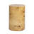 Dominie 22" Accent Pillar Side Table, Warm Natural Brown Burl Wood