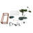 Indoor Glass Ceramic / Porcelain Wood Metal Birdbath Fountain with Lights