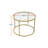 Modern Coffee Table with 100% Tempered Glass Top, Gold, 23.6 x 16.9 x 23.6 inches | Sturdy 100% Metal Frame with 0.6-inch Legs | Glamorous Design Perfect for Living Room & Contemporary Spaces