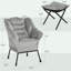 Fauteuil Lazy, fauteuil d'appoint rembourré en tissu avec poches latérales-1330097930