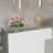 Modern Reception Desk With Marble Finish And Ample Storage