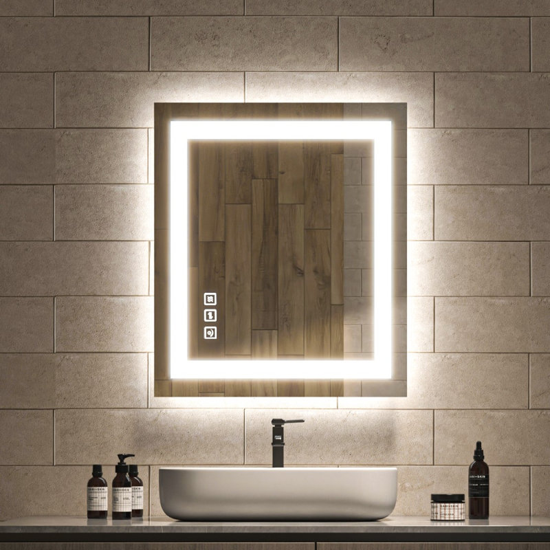 Ulrika Flat LED Mirror, 20" x 28", Rectangle