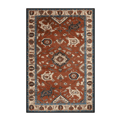 Machine Washable Persian Brown Area Rug