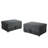 Modern Upholstered Faux Fur Square Storage Ottoman(Set Of 2)-30476198