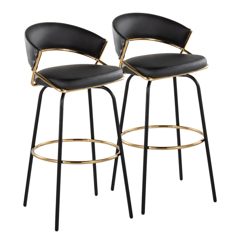Fixed-Height Contemporary Barstool with Swivel