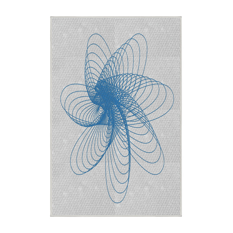 Tapis de zone bleue à motifs, Rectangle 2 pi x 3 pi