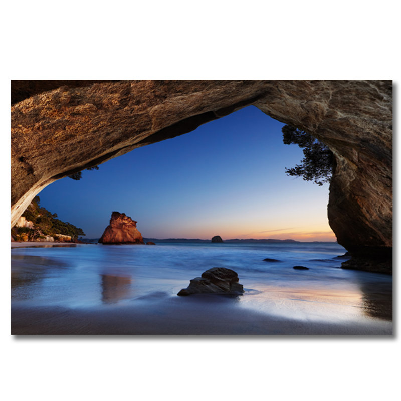 «Coastal Cave» par Decorumby - photographie sans cadre, Aluminium, H 40 po x l 60 po x P 1,5 po