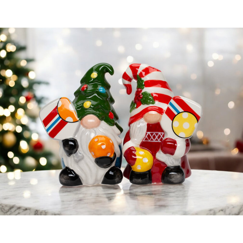 Gnome de Noël Pickleball sel et poivre