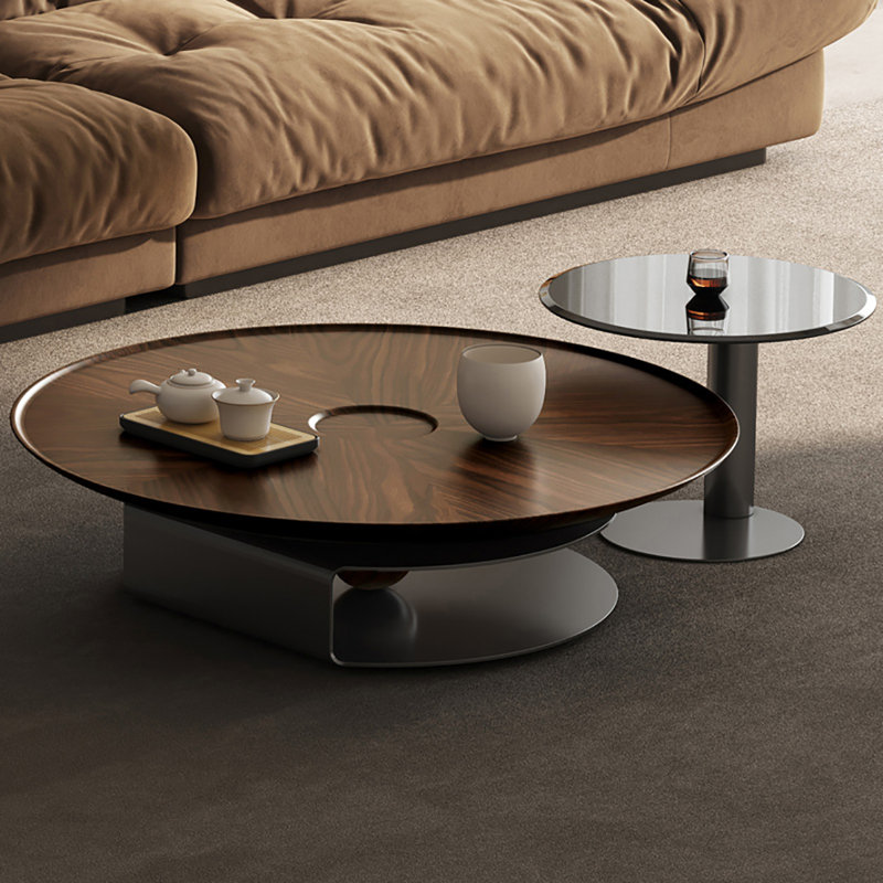 Modern round coffee table combination, 13.4" H x 39.4" L x 39.4" W 