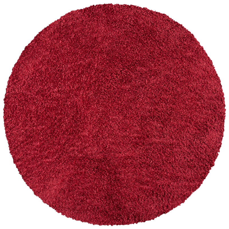 August Shag Performance Solid Color Rug, Round 6'7"