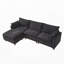 Canapé modulaire en L modulaire avec repose-pieds mobile, canapé rembourré en chenille confortable-434498910