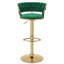 Swivel Upholstered Counter Stool with Metal Frame-955623301