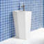 MONSFEST 14'' White Solid Surface U-Shaped Bathroom Sink