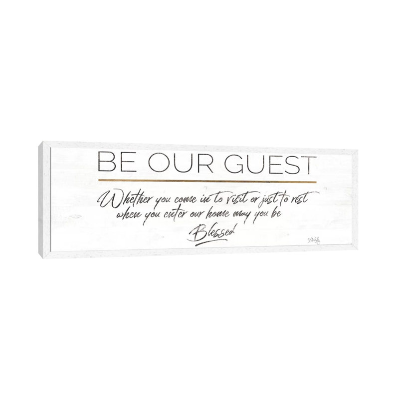 Be Our Guest by Marla Rae - Panoramic Print on Canvas, White Framed, 152.4 cm H x 50.8 cm W