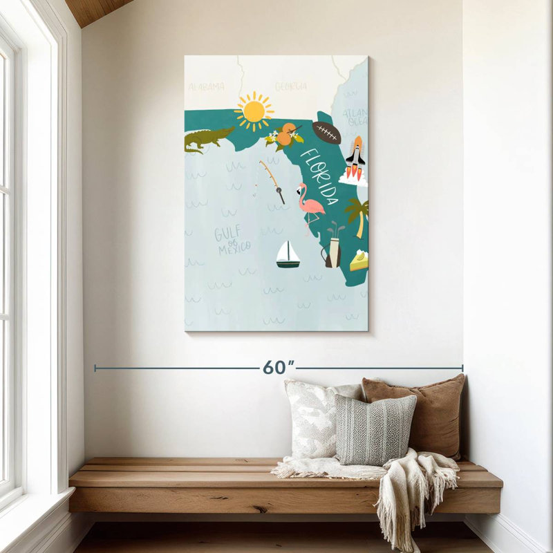 Florida Icons, 45" H x 30" W