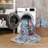 GLN Traditional Collection - Machine Washable Area Rug, Non Slip, Low Pile Chenille Living Room, Bedroom, Kitchen Rug (Blue)-71053313