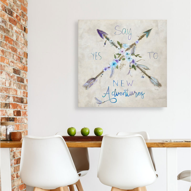 «Boho Arrow Adventures», peinture sur toile tendue, H 10 po x l 10 po x P 1,5 po