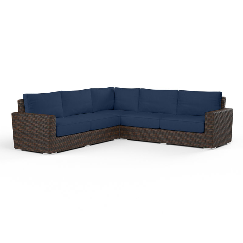 Montecito Outdoor 4 - Seat Patio Sectional, Echo Midnight Sunbrella®