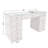 SlayStation Naomi Vanity Desk with Clear View Glass Top, Makeup Table with 3 Drawers Unit-1642947807