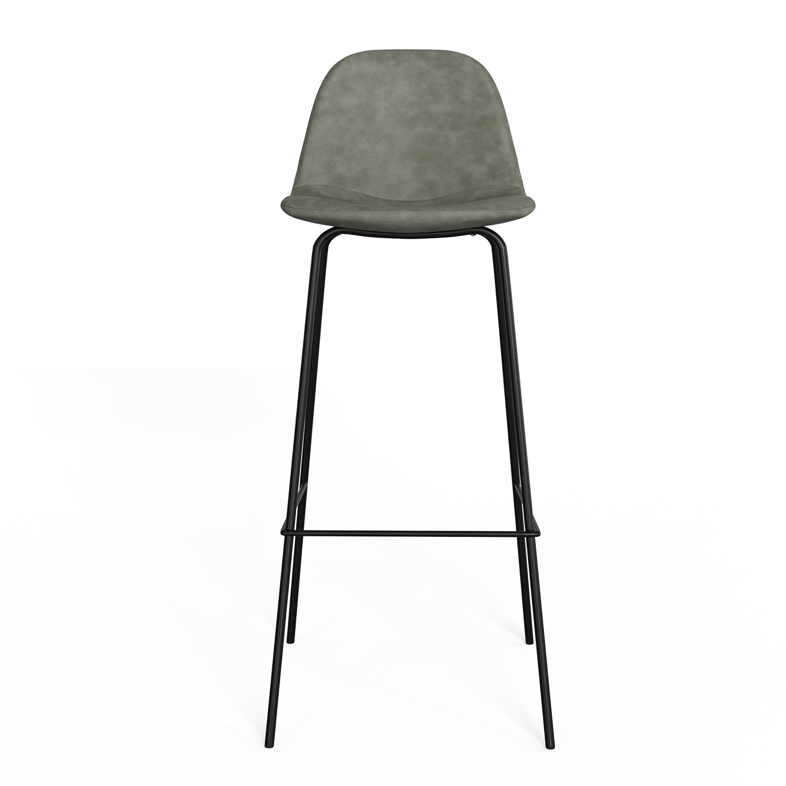 Kody Vegan Leather Bar & Counter Stool, Bar Stool (30.5" Seat Height), Slate Grey Vegan Leather