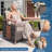 Melvarn Outdoor Patio 48.6"w Rattan Wicker Loveseat 2-Person Sofa With Cushions And Wood-look Surface-988303764