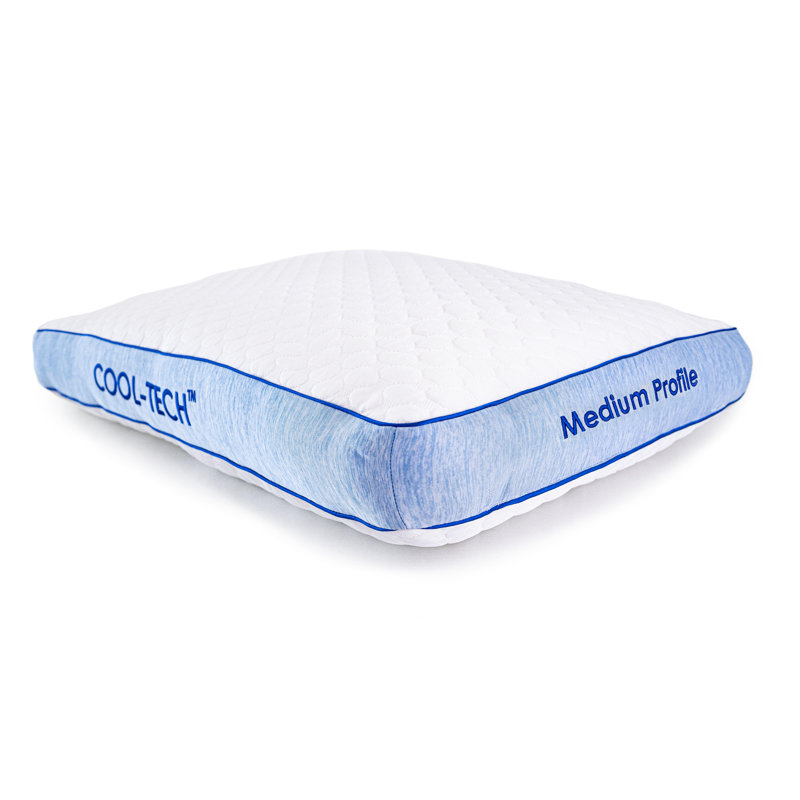 Oreiller Cool-Tech avec profil graphite, Très grand, Blanc / Bleu