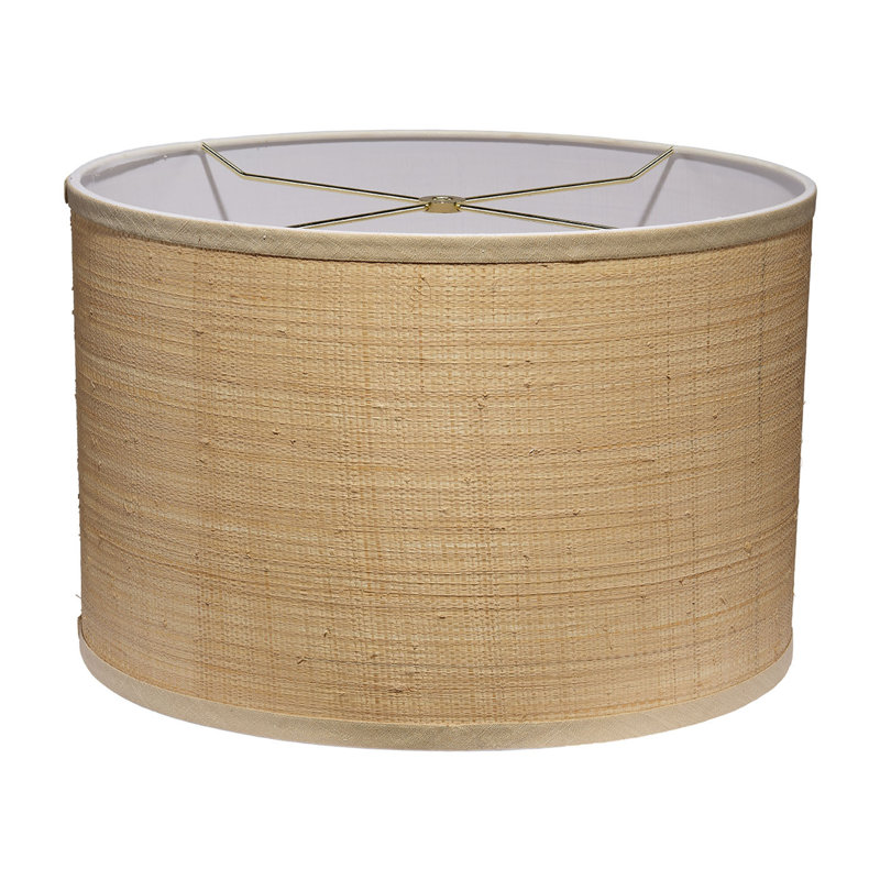 Drum Raffia Shade, Large, 10" H x 15" W x 15" D