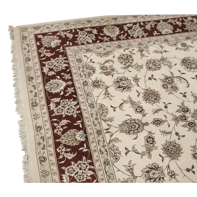 Hand Woven Silk and Wool Oriental Area Rug