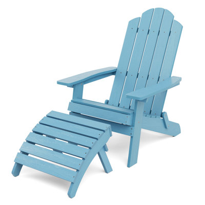 Chaise Adirondack pliable avec repose-pieds