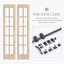 Porte pliante en verre et bois massif avec quincaillerie d'installation-112260258-120147989