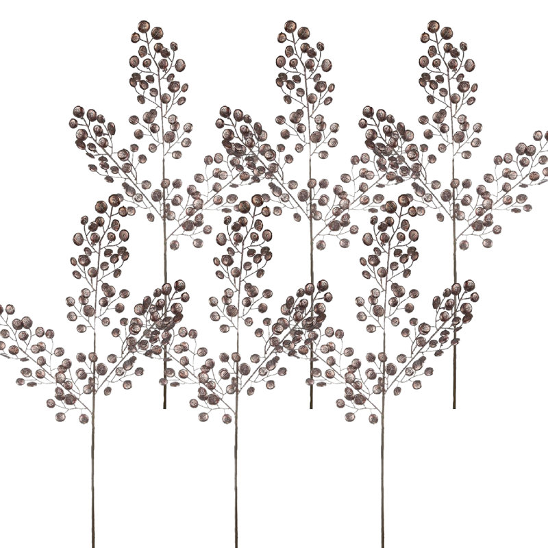 Faux Artificial Leaf Spray Set of 6 28" x 7.5" x 0.8" Copper