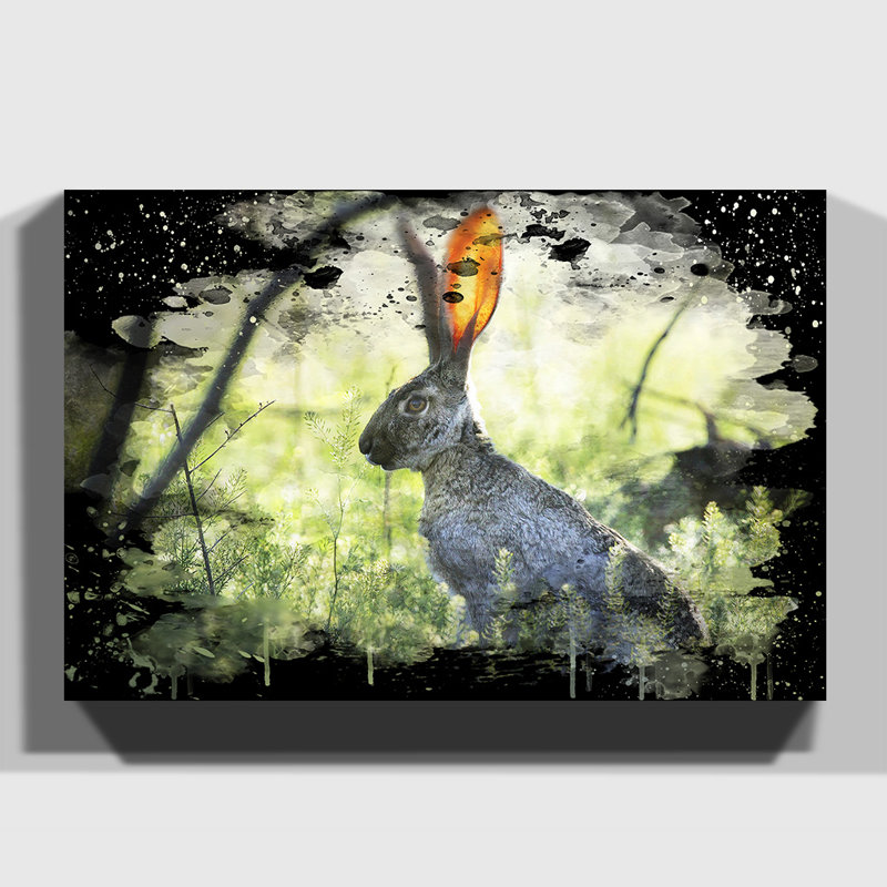 Hare in the Meadow - Wrapped Canvas, 40cm H x 60cm W