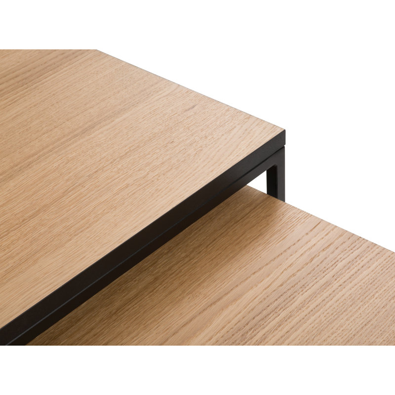 Jahneil Sled Coffee Table, Natural Oak