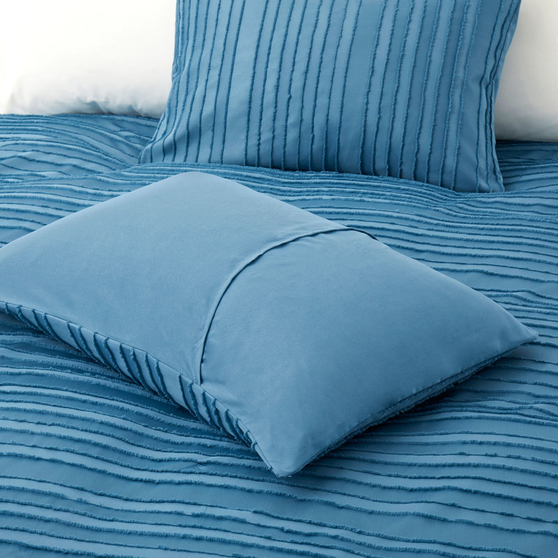 Ensemble de housse de couette en microfibre, King Duvet Cover + 2 Standard Pillowcases, Sarcelle