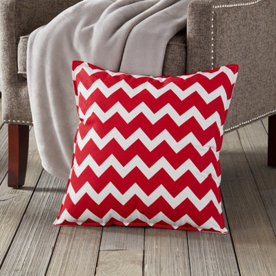  Coussin en coton à chevrons