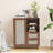 Rattan Buffet Cabinet With Adjustable Shelf, Sideboard With Drawers For Living Room, Kitchen, Entryway-446461573