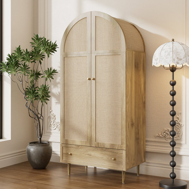 Wardrobe with 2 Fabric Doors AND 1 Drawer