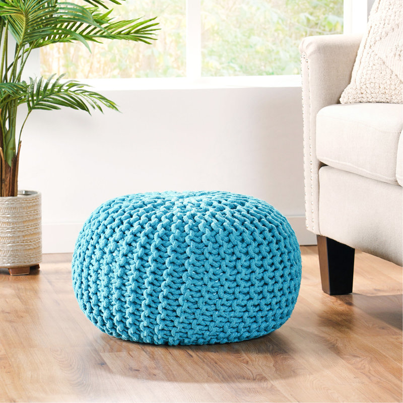 Pouf rond, Bleu