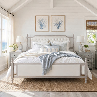 Très grande plateforme tapissier avec tête de lit capitonnée à boutons, lit de ferme en bois massif avec tête et pied de lit en velours, aucun sommier tapissier requis, style champêtre français moderne pour la chambre à coucher, taupe