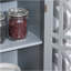Buffet avec buffet, armoire de rangement pour la cuisine, armoire décorative avec portes à double chantournage et poignées en métal pour le salon, gris